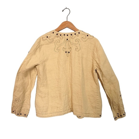 Linda Allard Ellen Tracy Embroidered Open Blazer - Picture 2 of 6